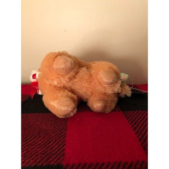 Amuse Brown Alpacasso Pom Pom Velvet Ribbon Alpaca Toreba Prize Plush 6.5" NWT - Picture 6 of 9